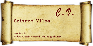 Czitrom Vilma névjegykártya